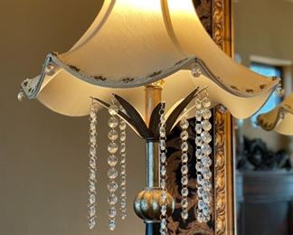 2pc Bronze & Black Pineapple Column Lamps PAIR 45 x 16 in diameter