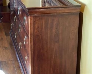 National Mt Airy Furniture 6 Drawer Double Dresser 34.5 x 68 x 19 in HxWxD