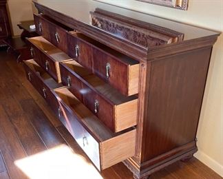 National Mt Airy Furniture 6 Drawer Double Dresser 34.5 x 68 x 19 in HxWxD