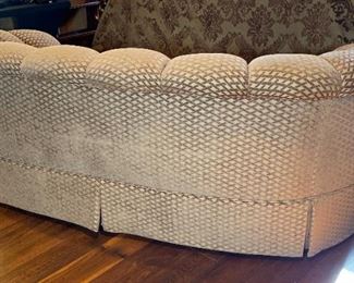 Shell Back Fabric Sofa Couch 32 x 84 x 37in HxWxD