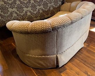 Shell Back Fabric Sofa Couch 32 x 84 x 37in HxWxD