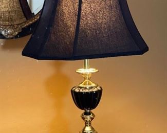 Black & Gold Touch Lamp Single 30 x 18.5 x 13 in HxWxD