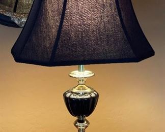 Black & Gold Touch Lamp Single 30 x 18.5 x 13 in HxWxD