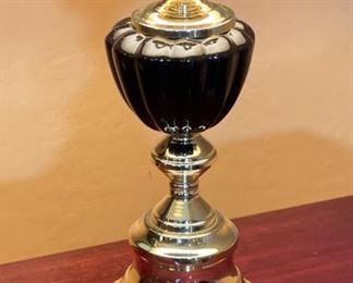 Black & Gold Touch Lamp Single 30 x 18.5 x 13 in HxWxD