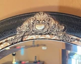 Uttermost Imperial Oval Mirror Black Crackle with Rust Glaze #1 32 x 26.5 x 1 in HxWxD