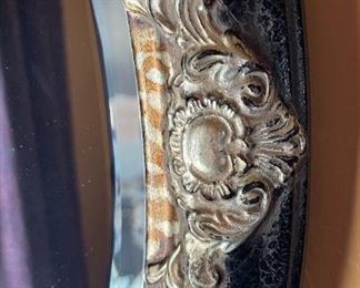 Uttermost Imperial Oval Mirror Black Crackle with Rust Glaze #2 32 x 26.5 x 1 in HxWxD