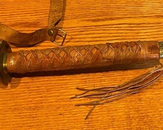 3 Samurai Swords on Display 28 x 48 x 1.5 in HxWxD