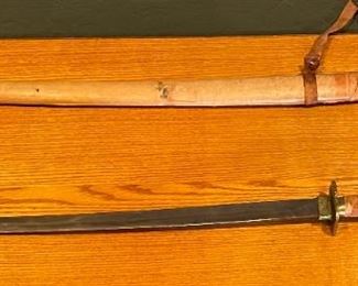 3 Samurai Swords on Display 28 x 48 x 1.5 in HxWxD