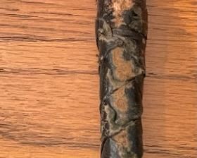 Antique Braided Black Leather Police SAP Slapjack Blackjack #3 8.25in Long