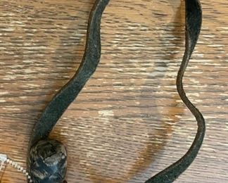 Antique Braided Black Leather Police SAP Slapjack Blackjack #3 8.25in Long