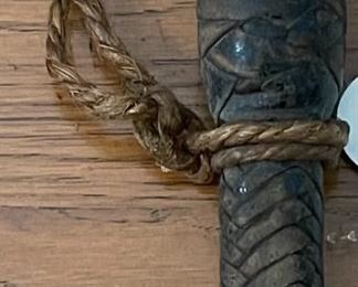 Antique Braided Leather Police SAP Slapjack Blackjack #4 8in Long