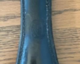 Bucheimer Vintage Black Leather Flat Slapjack Blackjack #5 6.5in Long