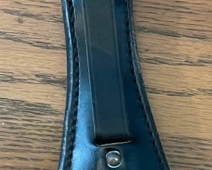 Bucheimer Vintage Black Leather Flat Slapjack Blackjack #5 6.5in Long