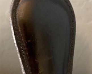 Bucheimer Vintage Black Leather Flat Slapjack Blackjack #5 6.5in Long