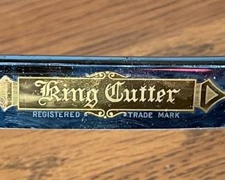 Antique Boker Tree Brand King Cutter Straight Razor Box: 6.5x1x.5in HxWxD