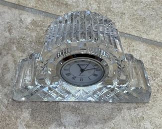 AS-IS Waterford Crystal Clock 2 x 4 x 1.5 in HxWxD