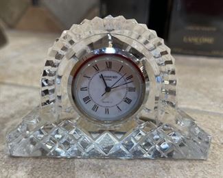 AS-IS Waterford Crystal Clock 2 x 4 x 1.5 in HxWxD