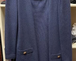 St. John Basics Knit Jacket & Skirt Size: L