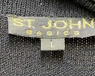 St. John Basics Knit Jacket & Skirt Size: L