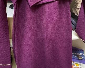 St. John Sport Marie Gray Knit Sweater & Pants Size: XL