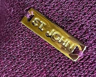 St. John Sport Marie Gray Knit Sweater & Pants Size: XL