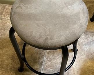 4pc Swivel top Microfiber Iron Frame Stools 25.5in H x 17in Dia