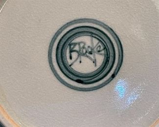 3pc James Brooke Studio Pottery Plate, Pitcher, Bowl Set Plate: 12.75 x 12.75