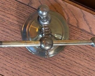 Brass Adjustable Desk Magnifying Glass 10x12x5in HxWxD