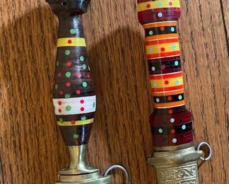 2pc Middle Eastern Jambiya Dagger Knife Set Khanjar Lebanon Knife 20in Long & 11.25in long