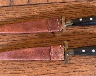 2pc Middle Eastern Serpentine & Straight Blade Daggers 11.5in
