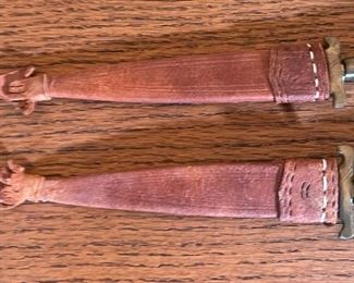 2pc Middle Eastern Serpentine & Straight Blade Daggers 11.5in