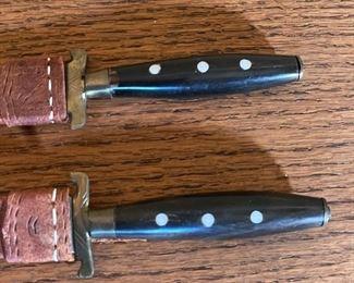 2pc Middle Eastern Serpentine & Straight Blade Daggers 11.5in