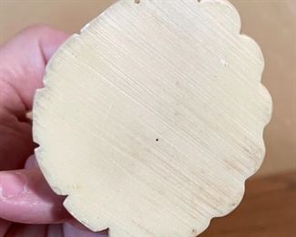 AS-IS 2pc Faux Ivory Statues 8.75in H