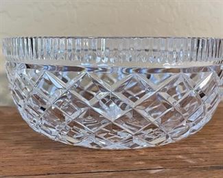 8in Waterford Crystal Diamond Pattern Bowl 3.5in H x 8in Diameter