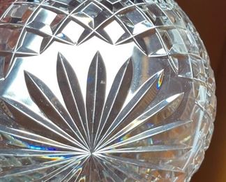 8in Waterford Crystal Diamond Pattern Bowl 3.5in H x 8in Diameter