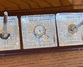 Waterford Crystal Executive 2 Pen Desk Set 10x12x5in HxWxD