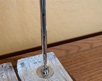 Waterford Crystal Executive 2 Pen Desk Set 10x12x5in HxWxD