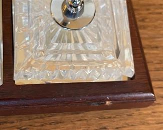 Waterford Crystal Executive 2 Pen Desk Set 10x12x5in HxWxD