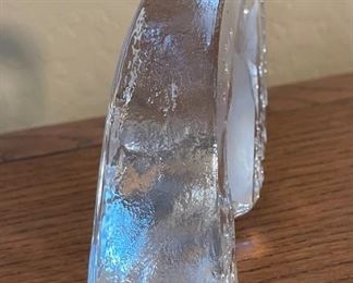 Mats Jonasson Crystal Fish Paperweight Salmon 5x7x1.75in HxWxD