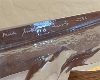 Mats Jonasson Crystal Fish Paperweight Salmon 5x7x1.75in HxWxD