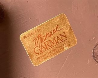 Michael Garman Birdie Bronze Tone Resin Sculpture Statue Golfer Girl 8.5in H