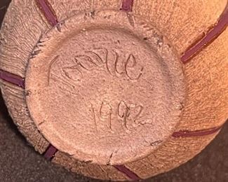 3pc Joanie Govedare Pottery Mini Pots/Vases Largest: 4.25in H x 2.25in Diameter