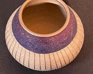 3pc Joanie Govedare Pottery Mini Pots/Vases Largest: 4.25in H x 2.25in Diameter