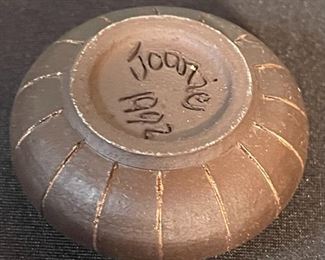 3pc Joanie Govedare Pottery Mini Pots/Vases Largest: 4.25in H x 2.25in Diameter