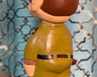 Continental Studios Chalkware Police Chief Statue 1972 Plaster 14.5x5.5x5.5in HxWxD