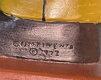 Continental Studios Chalkware Police Chief Statue 1972 Plaster 14.5x5.5x5.5in HxWxD