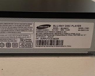 No Remote Samsung Blu-Ray DVD Player BD-EM57C 2 x 14 x 8in HxWxD