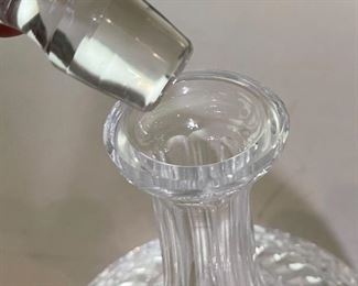 Waterford Crystal Lismore Ships Decanter 10in h x 7.25in Diameter
