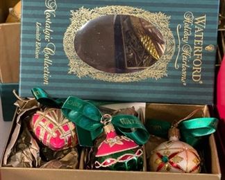 3pc Waterford Christmas Sensations Ornaments in box 115950