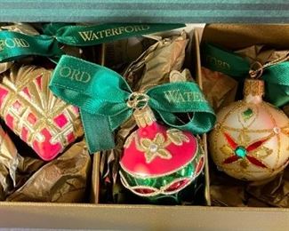 3pc Waterford Christmas Sensations Ornaments in box 115950